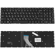 Клавиатура для ноутбука HP (250 G7, 255 G7 series) rus, black, без фрейма, подсветка клавиш
