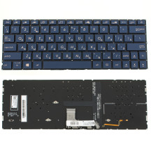 Клавіатура для ноутбука ASUS (UX334 series) rus, blue, без фрейма, підсвічування клавіш