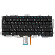 Клавіатура для ноутбука DELL (Latitude: E5270, E7250) rus, black, без фрейма, підсвічування клавіш