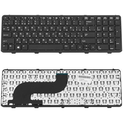 Клавіатура для ноутбука HP (ProBook: 650 G1, 655 G1) rus, black, з фреймом, без джойстика
