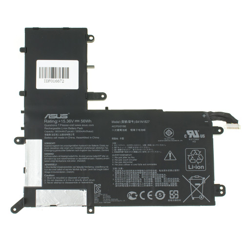 Оригінальна батарея для ноутбука ASUS B41N1827 (Zenbook Flip 15 UX562FA, UX562IQ, Q507IQ, Q526FA series) 15.36V 3550mAh 56Wh Black