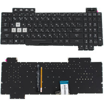 Клавіатура для ноутбука ASUS (FX505 series) rus, black, без фрейма, підсвічування клавішRGB (оригінал)