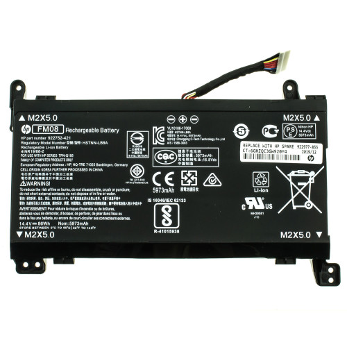 Оригінальна батарея для ноутбука HP FM08 16pin (Omen 17-AN000 series) 14.4V 5973mAh 86Wh