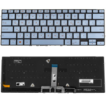 Клавіатура для ноутбука ASUS (UX392 series) silver, rus, без кадру, підсвічування клавіш