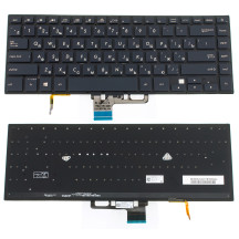 Клавиатура для ноутбука ASUS (UX580 series) rus, black, без фрейма, подсветка клавиш
