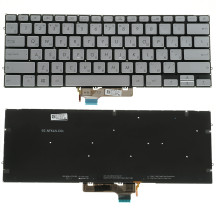 Клавіатура для ноутбука ASUS (UX431 series) rus, silver, без фрейму, підсвічування клавіш