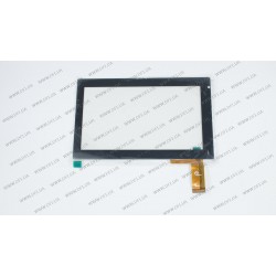 Тачскрин (сенсорное стекло) для F0140 KDX (Отверстие под вебкамеру в углу) 7, внешний размер 189*116 мм, рабочая часть 155*87 мм, 30 pin, черный