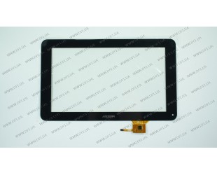 Тачскрин (сенсорное стекло) для Wolder Mitab Iron 9, QSD E-C9011-01, 9, внешний размер 236*143 мм, рабочая часть 198*116 мм, черный