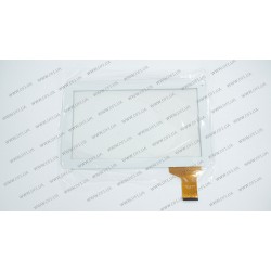 Тачскрин (сенсорное стекло) для FPC-CY101050-00, 10,1, внешний размер 256*159 мм, рабочий размер 223*126 мм, 40 pin, белый