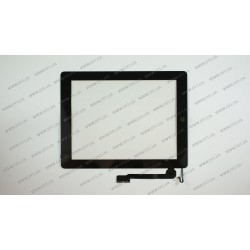 Тачскрин (сенсорное стекло) для Apple iPad 3, 4, 9.7, черный, ORIGINAL (with IC Flex Connector, Home Button and Home Flex)