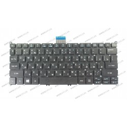 Клавіатура для ноутбука ACER (AS: E3-111, V5-122) rus, black, без фрейма, з підсвічуванням