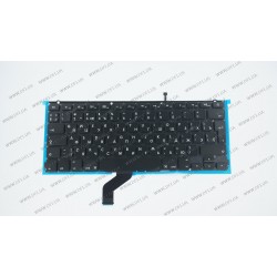 Клавиатура для ноутбука APPLE (MacBook Pro Retina: A1425 (2012-2013)) rus, black, подсветка клавиш, BIG Enter