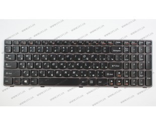 Клавиатура для ноутбука LENOVO (G580, G585, N580, N585, Z580, Z585) rus, black, purple frame