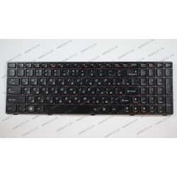 Клавиатура для ноутбука LENOVO (B570, B575, B580, B590, V570, V575, V580, Z570, Z575) rus, black, chocolate frame