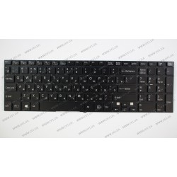 Клавиатура для ноутбука SONY (Fit 15, SVF15 series) rus, black, без фрейма, подсветка клавиш