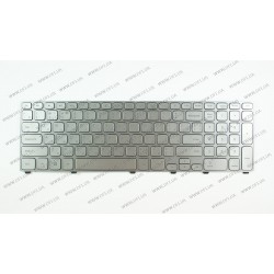 Клавіатура для ноутбука DELL (Inspiron: 7737) rus, silver, підсвічування клавіш