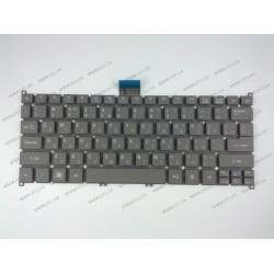Клавиатура для ноутбука ACER (AS: S3, S5, V5, One: 756, TM: B1) rus, silver, без фрейма