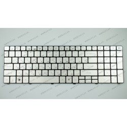 Клавіатура для ноутбука ACER (PB: LM81, LM85, TK81, TK85, TM05, TM85, TM93, GW: NEW90) rus, silver