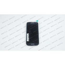 Дисплей для смартфона (телефону) Samsung Galaxy S4 Mini, S4 Mini Duos, blue (у зборі з тачскріном)(з рамкою)(PRC ORIGINAL)