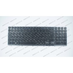 Клавиатура для ноутбука SONY (E15, E17, SVE15, SVE17) rus, black, silver frame