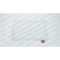 Тачскрин (сенсорное стекло) HK10DR2496-V02, 10,1, внешний размер 256х145 мм, рабочий размер 222х126 мм, 50 pin, белый
