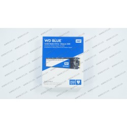 Жорсткий диск M.2 2280 WD Blue Series PS SSD 250Gb, WDS250G2B0B, 3D NAND (TLC), SATA-III 6Gb/s, зап/чит. - 525/550Мб/с