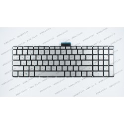 УЦЕНКА!Клавиатура для ноутбука HP (Pavilion: 15-AK series) rus, silver, без фрейма, подсветка клавиш