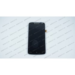 Дисплей для смартфона (телефону) Lenovo S820 (FT5316DME GRH0928), black (У зборі з тачскріном)(без рамки), (Original)