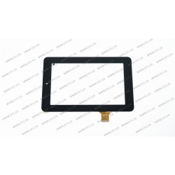 Тачскрін (сенсорне скло) для Prestigio MultiPad PMT3017 Wize, MA705D5 10112-0A5067A, 7, зовнішній розмір 190*120 мм, робочий розмір 155*91 мм, 30 pin, чорний