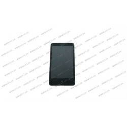 Дисплей для смартфона (телефону) Nokia X Dual Sim, black (у зборі з тачскріном)(з рамкою)(Original)