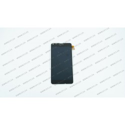 Дисплей для смартфона (телефону) Nokia 640 Lumiа, black (у зборі з тачскріном)(з рамкою)