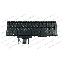 УЦЕНКА !!!  Клавиатура для ноутбука DELL (Latitude: E5550, E5570) rus, black, без фрейма, подсветка клавиш