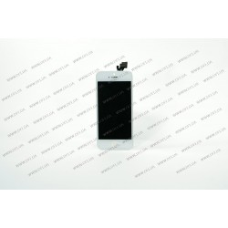 Дисплей для смартфона (телефона) Apple iPhone 5, white (в сборе с тачскрином)(с рамкой)(PRC ORIGINAL)