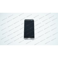 Дисплей для смартфона (телефону) HTC One M9 Plus, (у зборі з тачскріном)(з рамкою), black