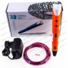 3D ручка DFI модель G1L (пластиковый корпус, сопло 0.7мм, ABS, PLA пластик 1.75мм, ручная регулировка скорости подачи и  температуры, вес 62 грамма), цвет оранжевый