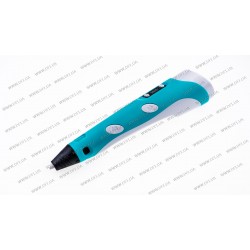 3D ручка DFI модель G2H (пластиковый корпус, сопло 0.7мм, ABS, PLA пластик 1.75мм, цифровой дисплей с регулировкой температуры до 1 градуса (диапазон 160-230 градусов), ручная регулировка скорости подачи, вес 65 грамм), цвет голубой