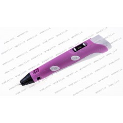 3D ручка DFI модель G2H (пластиковый корпус, сопло 0.7мм, ABS, PLA пластик 1.75мм, цифровой дисплей с регулировкой температуры до 1 градуса (диапазон 160-230 градусов), ручная регулировка скорости подачи, вес 65 грамм), цвет розовый