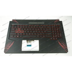 Клавіатура для ноутбука ASUS (FX504  series Keyboard+передня панель) rus, black, підсвічування клавіш(оригінал)