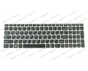 Клавіатура для ноутбука LENOVO (M5400, B5400) rus, black, silver frame