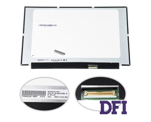 Матриця 15.6 B156XTK02.0 touch (1366*768, 40pin(eDP), LED, SLIM(без планок та вушок), глянець, роз'єм праворуч знизу) для ноутбука