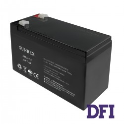 Аккумуляторная батарея SUNREX SRL12-7, Емкость: 7Ah, 12V, 1.9kg, размеры: 151х65х94мм (ИБП UPS)