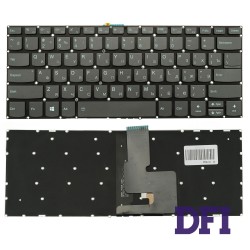 Клавіатура для ноутбука LENOVO (IdeaPad: V330-14) rus, onyx blaсk, без фрейма, підсвічування клавіш