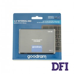 Жорсткий диск 2.5 SSD  128Gb Goodram CX400 Gen.2 Series, SSDPR-CX400-128-G2, 3D NAND (TLC), SATA-III 6Gb/s, зап/чит. - 460/550мб/с