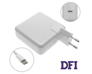 Блок питания для ноутбука APPLE TYPE-C 61W, White (с кабелем!) (A1718)