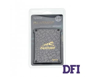 Жесткий диск 2.5 SSD  240Gb Apacer AS340 Panther Series, AP240GAS340G-1, TLC, SATA-III 6Gb/s, зап/чт. - 520/550мб/с