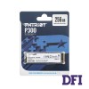Жесткий диск M.2 2280 SSD  256Gb Patriot P300 Series, P300P256GM28, NVMe1.3 PCIe3.0 x4, 3D NAND TLC, зап/чт. - 1100/1700мб/с