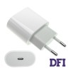 Оригинальный блок питания APPLE USB-C 18W, Type-C, White (для iPhone, iPad, с кабелем USB-C!)