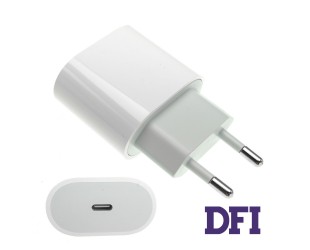 Оригинальный блок питания для APPLE TYPE-C 18W, white (для iPhone, iPad, с кабелем TYPE-C)