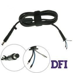 Оригінальний DC кабель живлення для БЖ HP 120-180W 7.4x5.0мм+1pin всередині, 3 дроти, прямий штекер (від БЖ до ноутбуку)