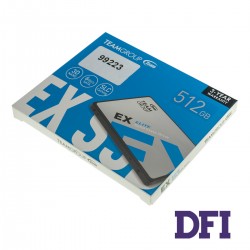 Жорсткий диск 2.5 SSD  512GB Team EX2 Series, T253E2512G0C101, 3D NAND SLC, SATA-III Rev. 3.0 (6Gb/s), зап/чит. - 520/550MB/s
